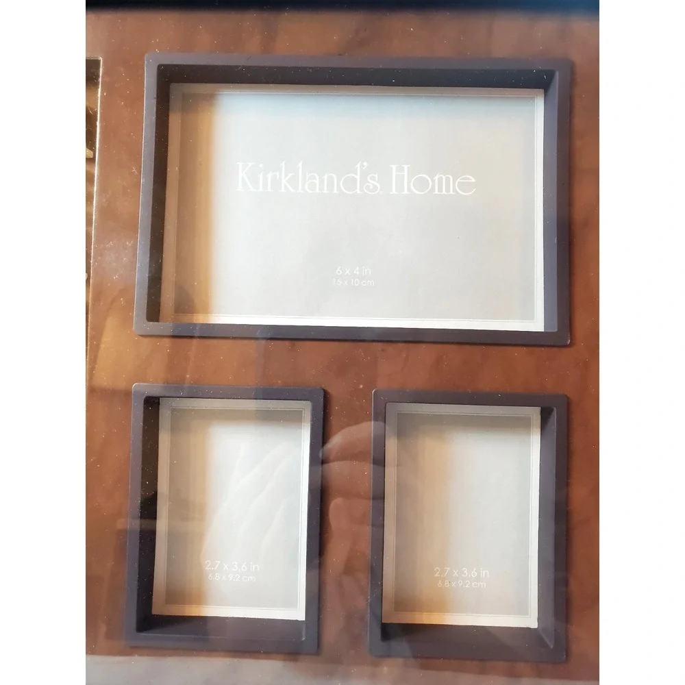 Kirkland's Home Memories Multi-Opening Picture Frame Holds‎ 3 Photos Brown